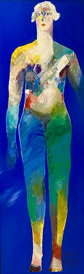 Hayati Misman imzalı tablo — Yağlı Boya, 142×45 cm, 85.000 TL müzayede satışı
