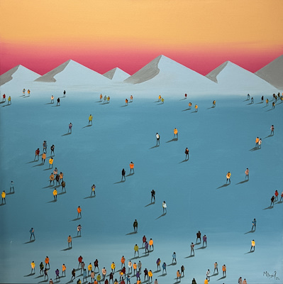 Muhammed Özgül imzalı tablo — Yağlı Boya, 100×100 cm, 30.000 TL müzayede satışı