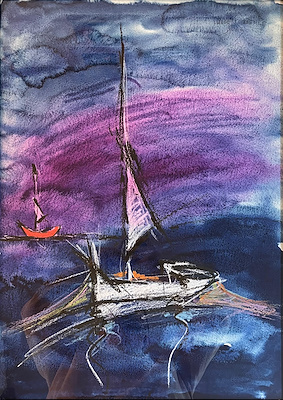 Mahmut Kocamemi imzalı tablo — 70×50 cm, 10.000 TL müzayede satışı