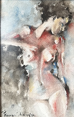 İsmail Menekşe imzalı tablo — Sulu Boya, 25×16 cm, 3.000 TL müzayede satışı