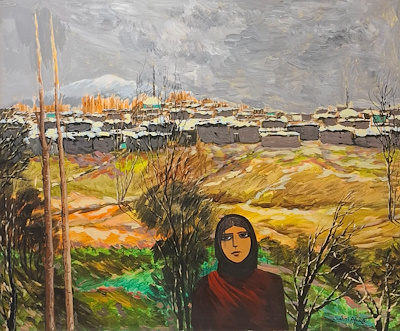 Sabri Akça imzalı tablo — 100×120 cm, 60.000 TL müzayede satışı