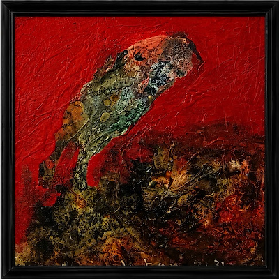 Ali Kotan imzalı tablo — Yağlı Boya, 35×35 cm, 25.000 TL müzayede satışı