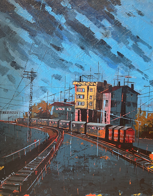 İbrahim Gündem imzalı tablo — Yağlı Boya, 93×73 cm, 12.000 TL müzayede satışı