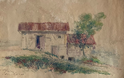 Sadık Göktuna imzalı tablo — 11×20 cm, 2.250 TL müzayede satışı