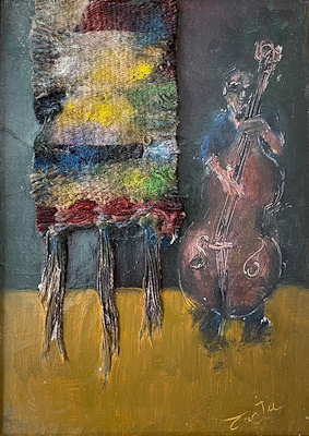 Tanju Özışık imzalı tablo — Karışık Teknik, 26.5×18 cm, 650 TL müzayede satışı