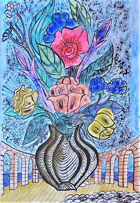 Cihat Burak imzalı tablo — Guaj, 57×40 cm, 65.000 TL müzayede satışı