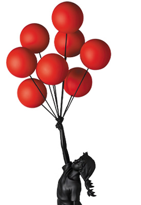 Banksy Flying Balloons Girl-Flying Balloons Girl (Red Balloons w 