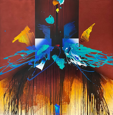 Güngör Taner imzalı tablo — Yağlı Boya, 180×180 cm, 380.000 TL müzayede satışı