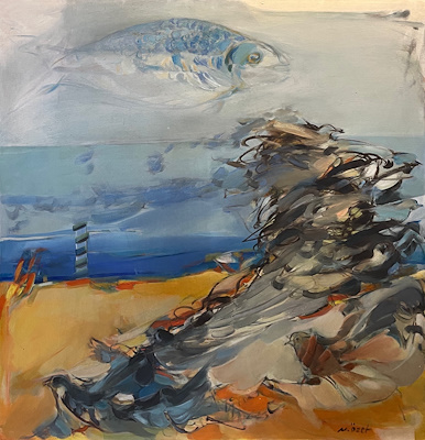 Mehmet Özet imzalı tablo — Yağlı Boya, 80×80 cm, 7.000 TL müzayede satışı