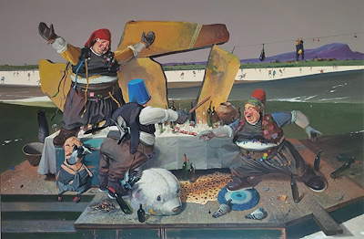 Alpay Aksayar imzalı tablo — Akrilik Boya, 150×100 cm, 190.000 TL müzayede satışı