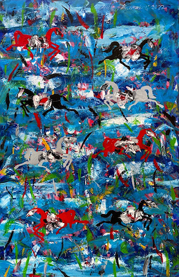 Fevzi Karakoç imzalı tablo — Yağlı Boya, 150×100 cm, 100.000 TL müzayede satışı