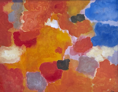 Nejad Melih Devrim imzalı tablo — Guaj, 20×24 cm, 80.000 TL müzayede satışı