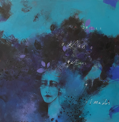 Ceren Çağlar imzalı tablo — Karışık Teknik, 100×100 cm, 25.000 TL müzayede satışı