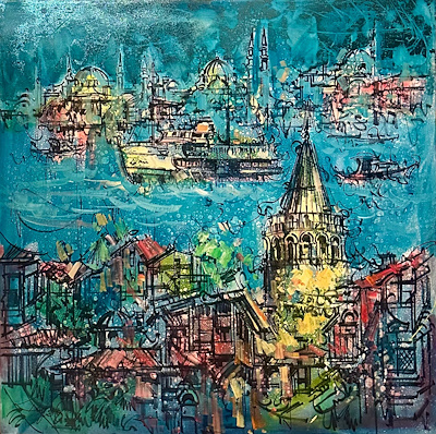 Tuncay Şevketoğlu imzalı tablo — Yağlı Boya, 115×115 cm, 35.000 TL müzayede satışı
