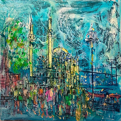Tuncay Şevketoğlu imzalı tablo — Yağlı Boya, 115×115 cm, 15.000 TL müzayede satışı