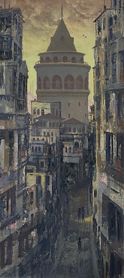 Ali Demir imzalı tablo — Yağlı Boya, 41×19 cm, 95.000 TL müzayede satışı
