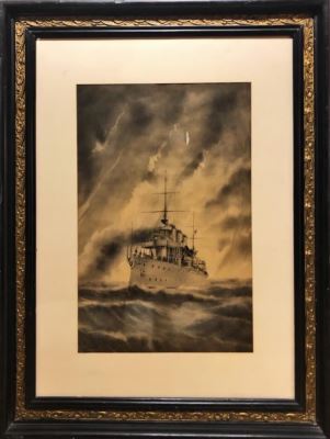 Diyarbakırlı Tahsin imzalı tablo — Karışık Teknik, 60×42 cm, 6.500 TL müzayede satışı