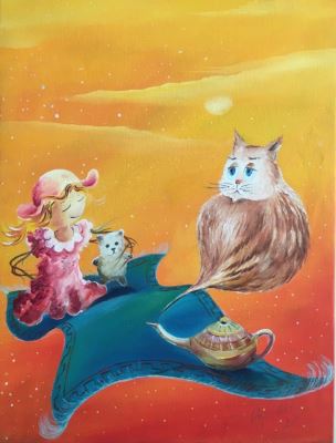Özgür Aktı imzalı tablo — Yağlı Boya, 40×30 cm, 800 TL müzayede satışı
