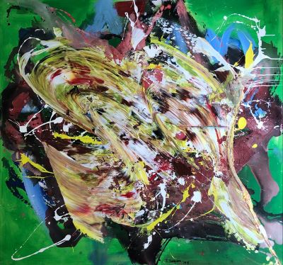 Tanju Yağan imzalı tablo — Yağlı Boya, 140×160 cm, 3.250 TL müzayede satışı