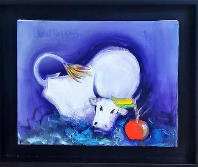 Vedat Hazneci imzalı tablo — Yağlı Boya, 25×20 cm, 12.000 TL müzayede satışı