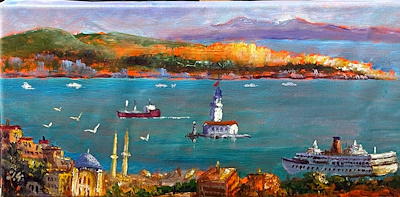 İlker Çökmüş imzalı tablo — Yağlı Boya, 25×50 cm, 1.600 TL müzayede satışı