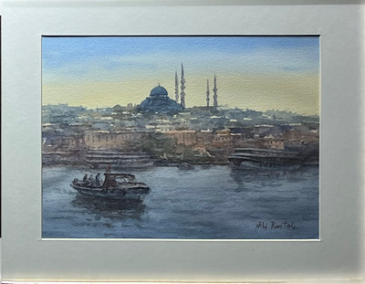 Ali Kartal imzalı tablo — Sulu Boya, 22×30 cm, 5.000 TL müzayede satışı