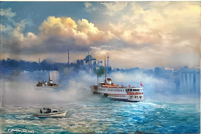 Faramarz Mokhtarpour imzalı tablo — Yağlı Boya, 150×100 cm, 12.000 TL müzayede satışı