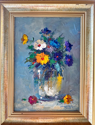 Ufuk Demir imzalı tablo — Yağlı Boya, 57×47 cm, 4.500 TL müzayede satışı