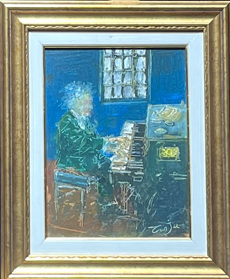 Tanju Özışık imzalı tablo — Akrilik Boya, 22×27 cm, 3.250 TL müzayede satışı