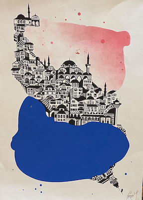 Anna Saifiluna imzalı tablo — Baskı, 45×30 cm, 2.000 TL müzayede satışı