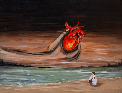 Hüseyin Karababalar imzalı tablo — Yağlı Boya, 50×70 cm, 5.000 TL müzayede satışı