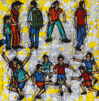 Hakan Arıkan imzalı tablo — Karışık Teknik, 30×30 cm, 5.500 TL müzayede satışı