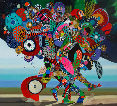 Levent Oyluçtarhan imzalı tablo — Akrilik Boya, 100×100 cm, 35.000 TL müzayede satışı