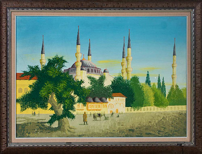 M. Elivan imzalı tablo — Yağlı Boya, 50×70 cm, 5.000 TL müzayede satışı