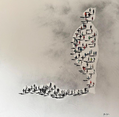 Güneş Çağlarcan imzalı tablo — Akrilik Boya, 100×100 cm, 150.000 TL müzayede satışı