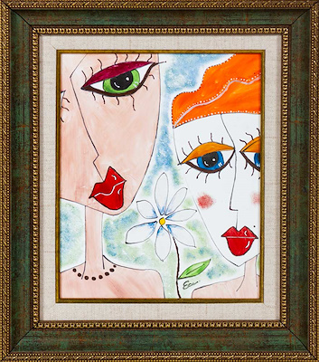 Ece imzalı tablo — Karışık Teknik, 24×19 cm, 5.000 TL müzayede satışı