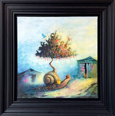 Abdulaziz Demir imzalı tablo — 50×50 cm, 13.000 TL müzayede satışı