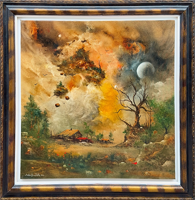 Selim Güventürk imzalı tablo — Yağlı Boya, 80×80 cm, 35.000 TL müzayede satışı