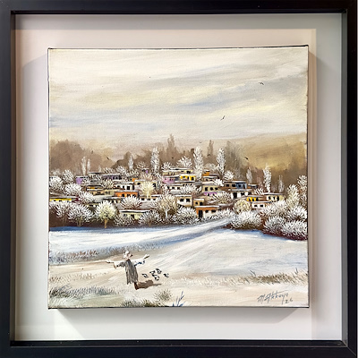 Mehmet Akkaya imzalı tablo — Yağlı Boya, 40×40 cm, 15.000 TL müzayede satışı