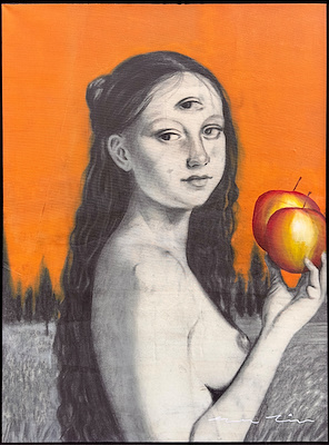 Esra Türk imzalı tablo — Yağlı Boya, 104×78 cm, 11.000 TL müzayede satışı