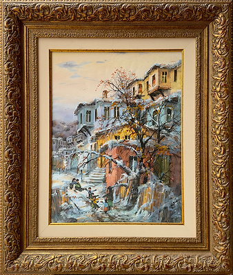 Vahap Demirbaş imzalı tablo — Sulu Boya, 50×40 cm, 60.000 TL müzayede satışı