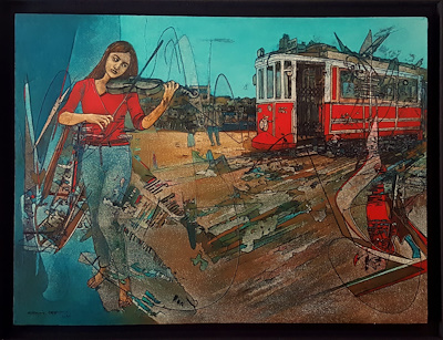 Erkin Keskin imzalı tablo — Yağlı Boya, 90×120 cm, 40.000 TL müzayede satışı