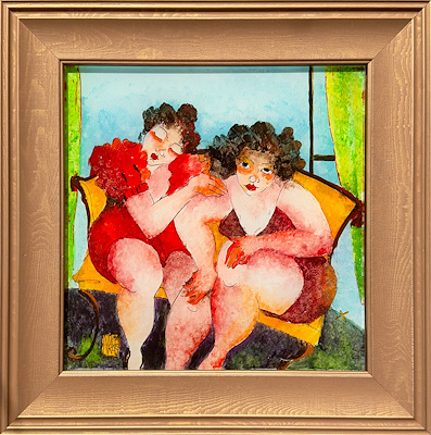 Hatice Aras imzalı tablo — Karışık Teknik, 25×25 cm, 2.750 TL müzayede satışı