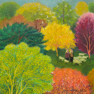 Meliha Düzağaç imzalı tablo — Yağlı Boya, 30×30 cm, 5.500 TL müzayede satışı