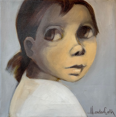 Handan Çetin imzalı tablo — Yağlı Boya, 34×34 cm, 5.500 TL müzayede satışı