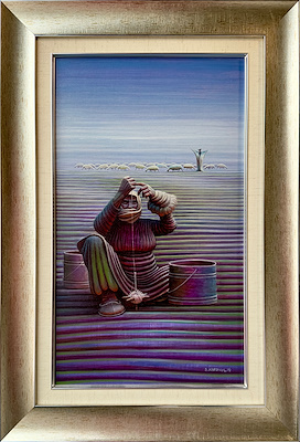 Süleyman Karakul imzalı tablo — Yağlı Boya, 45×25 cm, 30.000 TL müzayede satışı