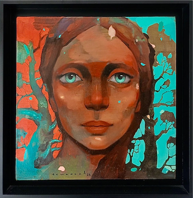 Sema Öcal imzalı tablo — Yağlı Boya, 40×40 cm, 9.000 TL müzayede satışı