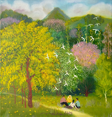 Meliha Düzağaç imzalı tablo — Yağlı Boya, 30×30 cm, 4.000 TL müzayede satışı