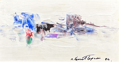 Kemal Topçu imzalı tablo — Yağlı Boya, 10×19 cm, 350 TL müzayede satışı
