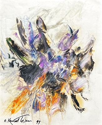 Kemal Topçu imzalı tablo — Sulu Boya, 20×17 cm, 350 TL müzayede satışı